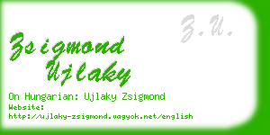 zsigmond ujlaky business card